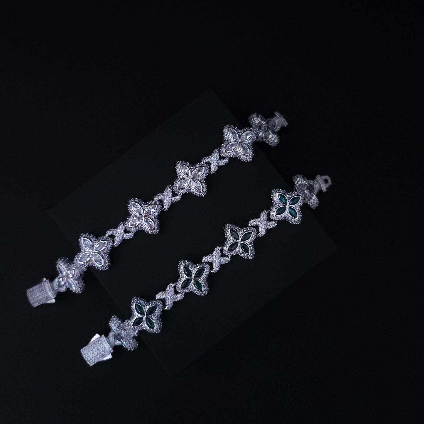 Cz Flower Bracelets - Stainless Steel
