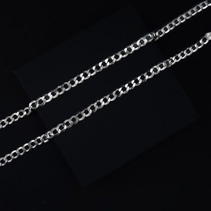 Solid Curb Chain - 925 Silver